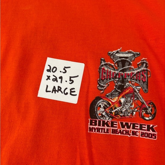 Vintage Choppers Bike week Chrome Orange Graphic T-Shirt Large - Picture 6 of 6